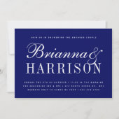 Blaue Paare ernennen Polterabend Einladung (Vorderseite)