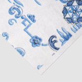 Blaue Pagode Chinoiserie Seidenpapier (Ausschnitt)