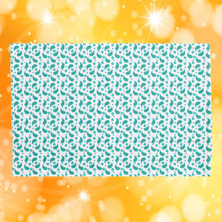 Blaue Paisley-Blumenmuster Kissenbezug