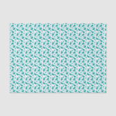 Blaue Paisley-Blumenmuster • Modern Boho  Seidenpapier (Vorderseite)