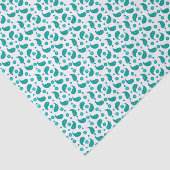 Blaue Paisley-Blumenmuster • Modern Boho  Seidenpapier (Ausschnitt)
