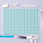 Blaue Paisley-Blumenmuster • Modern Boho  Seidenpapier (Handwerk)