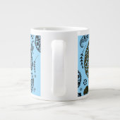 Blaue Paisley Jumbo-Tasse (Rückseite)