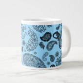 Blaue Paisley Jumbo-Tasse (Vorderseite Rechts)