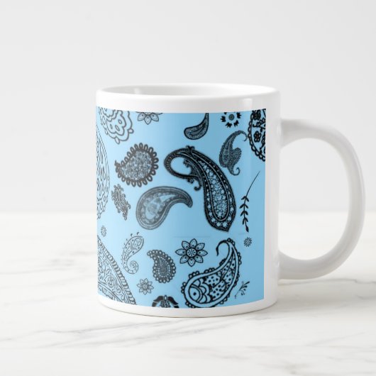 Blaue Paisley Jumbo-Tasse (Rechts)