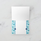 BLAUE PAISLEY WEDD MITTEILUNGSKARTEN (Innenseite)