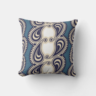 Blaue Paisley-Wendekissen-Dekoration Kissen
