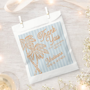 Blaue Palm Spring Pastell Strand Brautparty Cookie Geschenktütchen