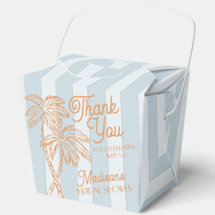 Blaue Palm Spring Pastell Strand Brautparty Geschenkschachtel