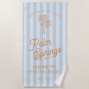 Blaue Palm Spring Pastell Strand Junggesellinnenab Strandtuch