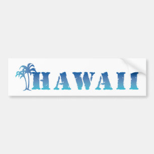 Blaue Palme Hawaiis Autoaufkleber
