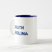 Blaue Palmetto-South- CarolinaTasse Zweifarbige Tasse (Vorderseite Links)
