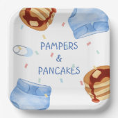 Blaue Pampers und Crêpes Teller (Vorderseite)