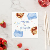Blaue Pampers und Crêpes Teller Serviette (Beispiel)