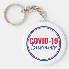 Blaue Pandemie Coronavirus Covid-19 Survivor Schlüsselanhänger