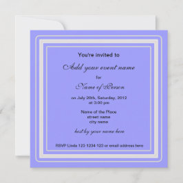 Blaue Pansy-Blume Party Einladung