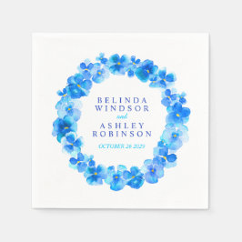 Blaue Pansy-Blume Serviette