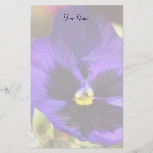 Blaue Pansy-Blume stationär Briefpapier (Vorderseite)