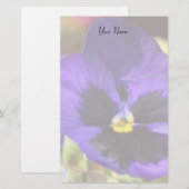 Blaue Pansy-Blume stationär Briefpapier (Vorne/Hinten)