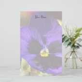 Blaue Pansy-Blume stationär Briefpapier (Stehend Vorderseite)