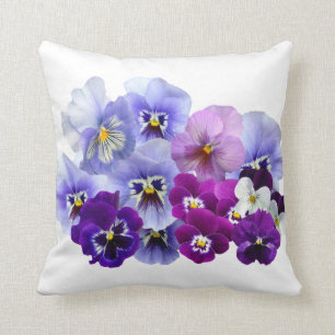 Blaue Pansy-Blumen-Blumenfrühlings-Stiefmütterch Kissen