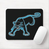 Blaue Panther-Mausunterlage Mousepad (Mit Mouse)