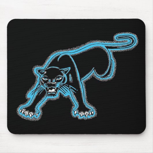 Blaue Panther-Mausunterlage Mousepad (Vorne)