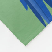 Blaue Papageien-Geschenke Fleecedecke (Ecke)