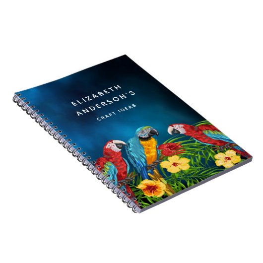 Blaue Papageien Notizblock (Rechte Seite)