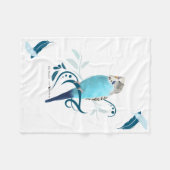 Blaue Parakeet-Decke Fleecedecke (Vorderseite (Horizontal))