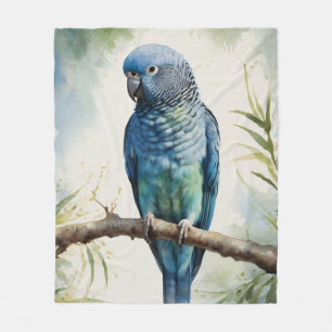 Blaue Parakeet Eukalyptus Tree Fleecedecke