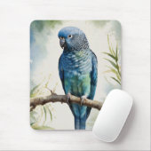 Blaue Parakeet Eukalyptus Tree Mousepad (Mit Mouse)
