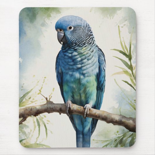 Blaue Parakeet Eukalyptus Tree Mousepad (Vorne)