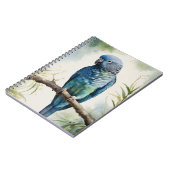 Blaue Parakeet Eukalyptus Tree Notizblock (Linke Seite)