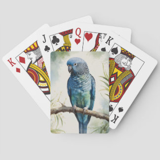 Blaue Parakeet Eukalyptus Tree Spielkarten