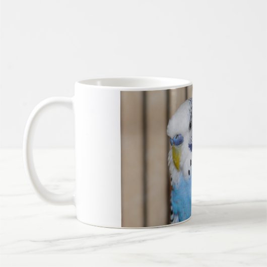 Blaue Parakeet-Tasse Kaffeetasse (Links)