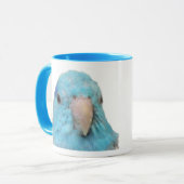 Blaue Parrotlet Tasse (Vorderseite Links)