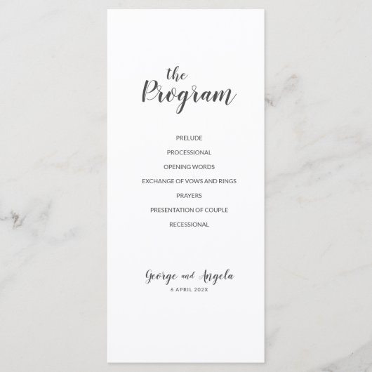 Blaue Party-Programme Programm (Vorderseite)