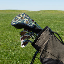 Blaue Passionsmuster-Blume Golf Headcover