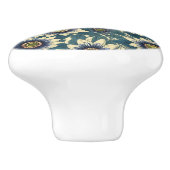 Blaue Passionsmuster-Blume Keramikknauf (Seitenansicht)