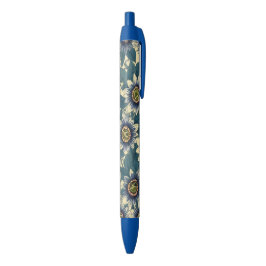 Blaue Passionsmuster-Blume Kugelschreiber