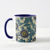 Blaue Passionsmuster-Blume Tasse (Links)