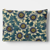 Blaue Passionsmuster-Blume Zubehörtasche (Vorderseite)