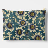 Blaue Passionsmuster-Blume Zubehörtasche (Rückseite)