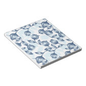 Blaue Pastel Elegance - Tulip Silhouette Blumenmus Notizblock (angewinkelt)