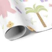 Blaue Pastel Elephant Muster für Little Boy Party Geschenkpapier (Rolleneckpunkt)