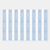 Blaue Pastel Elephant Muster für Little Boy Party Geschenkpapier Set (Vorderseite 3)