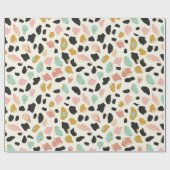 Blaue Pastel Leopard-Spots Geschenkpapier (Flach)
