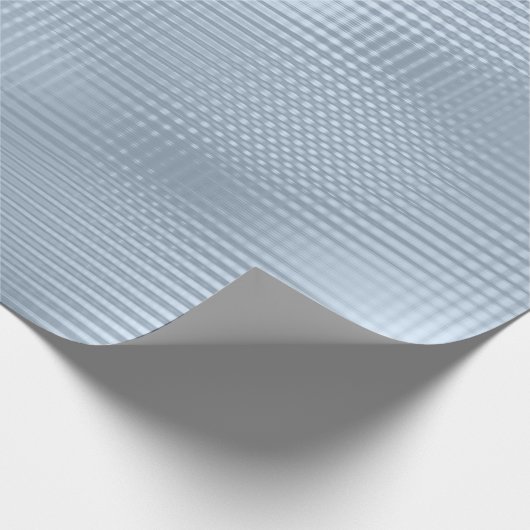 Blaue Pastel Metallic Grill Streifen Minimal Lux Geschenkpapier (Ecke)