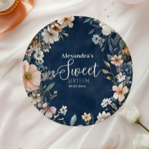 Blaue Pastelblüten Wildblumen Sweet 16